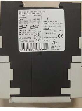 电机保护 3RN1013-1BW10