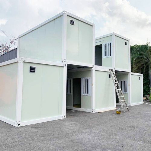 出口智利彩钢移动板房集装房简易快拼房集成房屋工地临时集装箱房
