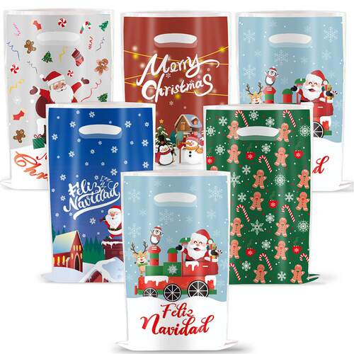 10pcs Christmas gift bag cartoon bag圣诞节礼品袋卡通儿童袋子
