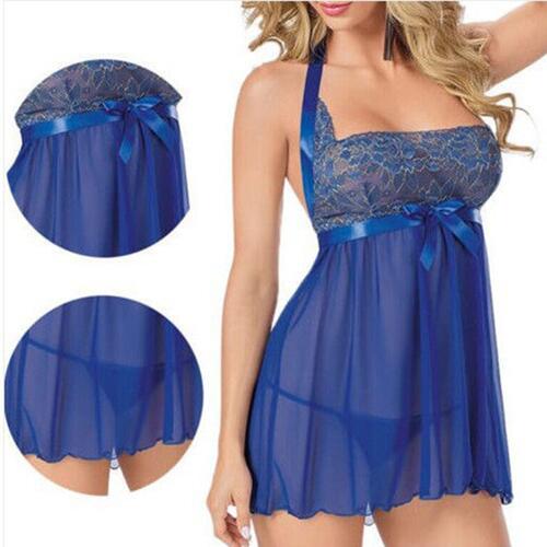 1 Day Ship Women Sexy V Neck Lingerie Sleepwear Plus Size So