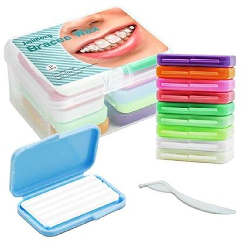 Dental Wax, 10Pack Precut Braces Teeth Wax For Braces Ort - 实物图