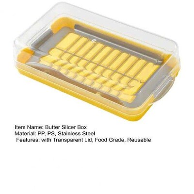 Plastic Butter Slicer Box Cutter Dish With Transparent Lid