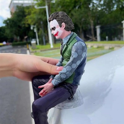 小丑汽车摆件车尾摆件后备箱玩偶车外车顶装饰品车载尾部挂件