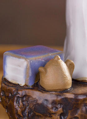 石湾公仔陶瓷工艺品家居客厅办公室书桌摆件古典人物茶宠茶圣陆羽