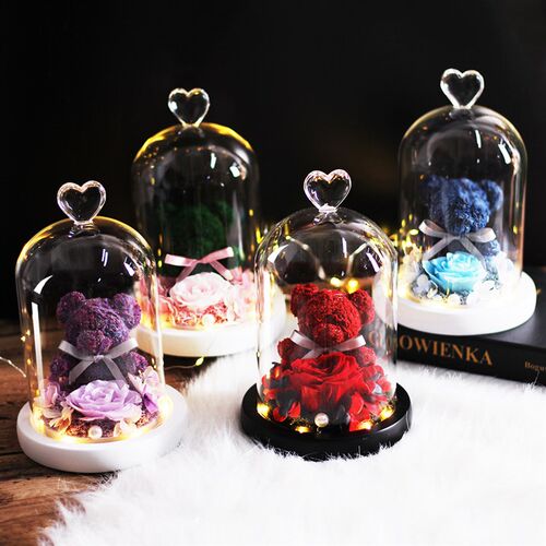 Eternal Flower Beauty And The Beast Rose Dried Flowers Teddy
