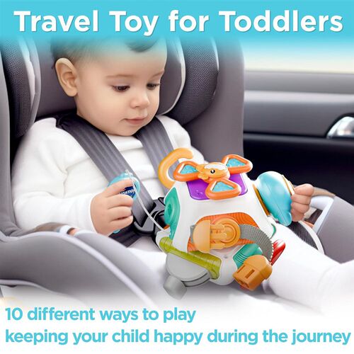 Baby Busy Board Cube Montessori Sensory Toys for Toddler 1-3