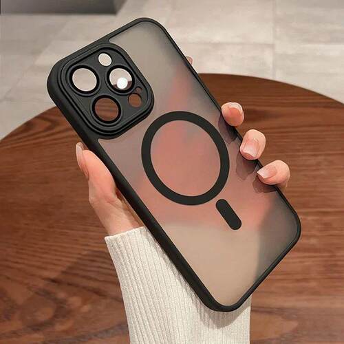 Magnetic Luxury Matte Translucent Armor Shockproof Case For