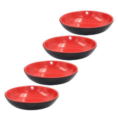 4pcs Round Sauce Dishes Food Dipping Bowls Melamine