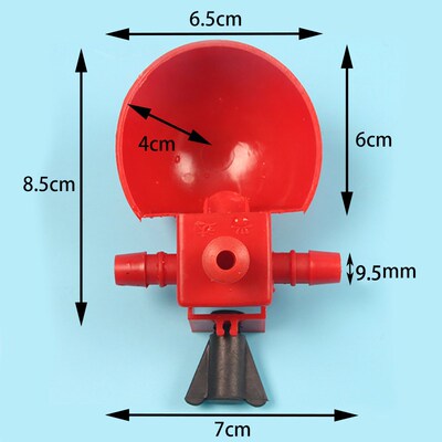 5/10/20Set Red Chicken Waterer Automatic Drinking Bowls for