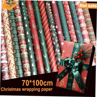 70*100cm Christmas wrapping paper Gift packing paper wrapper