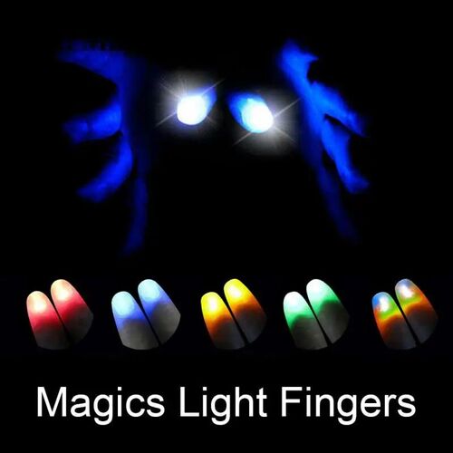 2pcs Thumbs Led Light up Toys Kids Magical Trick Props Funny