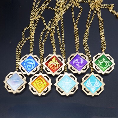 Genshin Impact Keychain, Vision Element Gods Eye for Men Ca