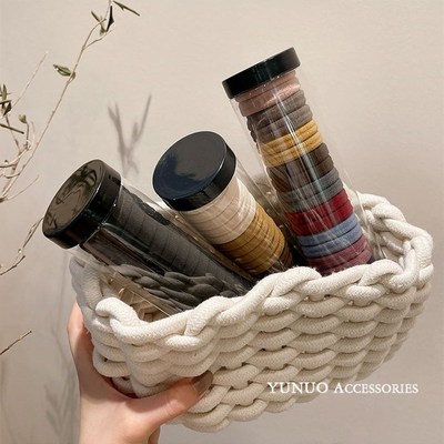 Hair rope rubber band female high elasticity black hair tie