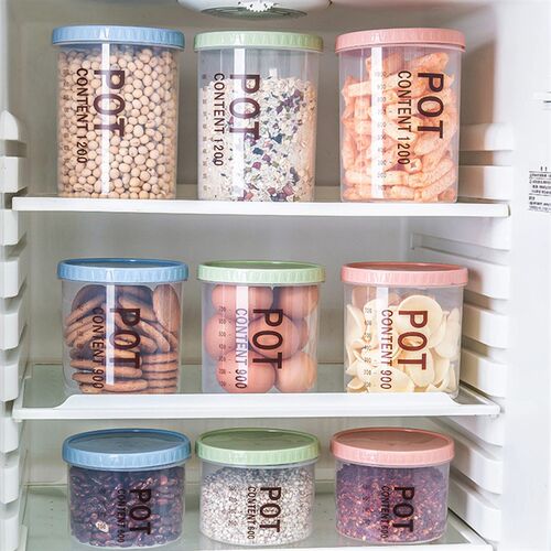Kitchen Storage Sealed Jar Transparent Snack Organizer Box P