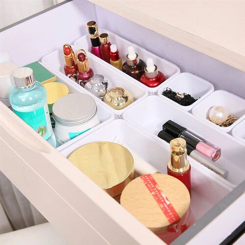 8pcs/set Adjustable Drawer Organizer Box Trays Make Up Cosme