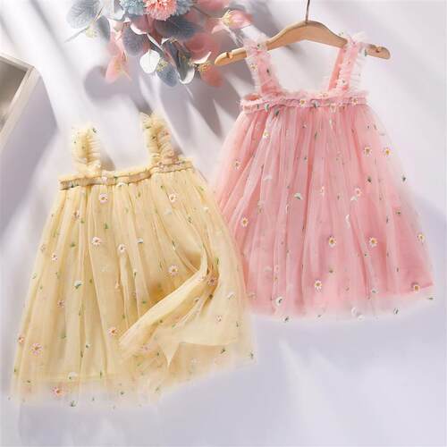 1-6Y Toddler Dress Kids Girls Party 2023 Summer Sleeveless D