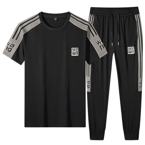 Casual Suit Mens Summer New Breathable Stetch Black Short-S