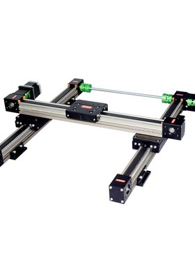 QRXQ同步带线性滑台电动直线模组xy多轴十字数控工作台高精度滑块