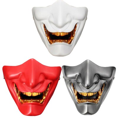 Game Half Face Airsoft Oni Mask