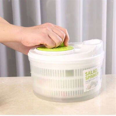 Large salad spinner, fruit and vegetable dryer, vegetable