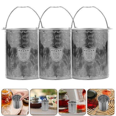 3 Pcs Tea Leak Filter for Loose Leaves Coffee Mesh Strainer