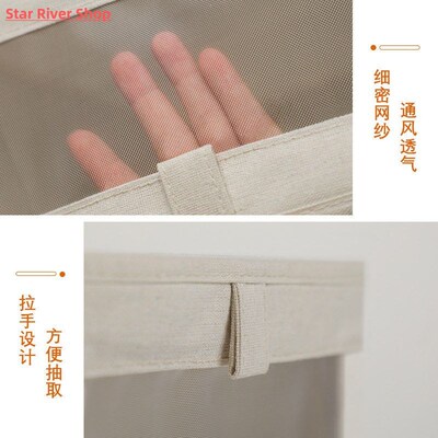 Foldable Canvas Storage Box Clothes Organizer Trousers And