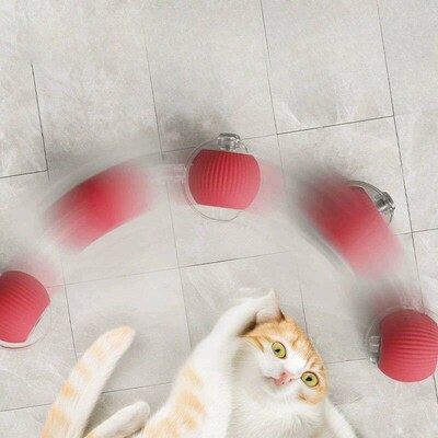 Cat Interactive Ball Toy Automatic Rolling Ball with Tail Re