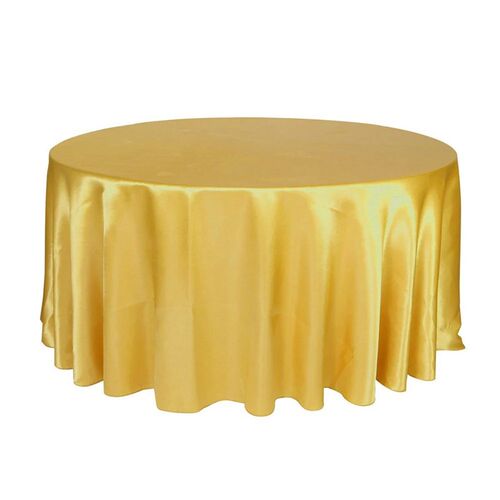Round Table Cloth Topper Tablecloth Luxury Polyester Satin T