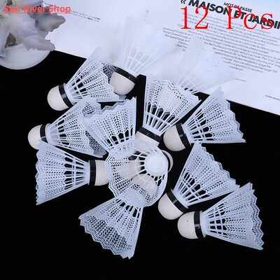 12pcs/lot Plastic Feather Shuttlecock Badminton Balls Outdoo