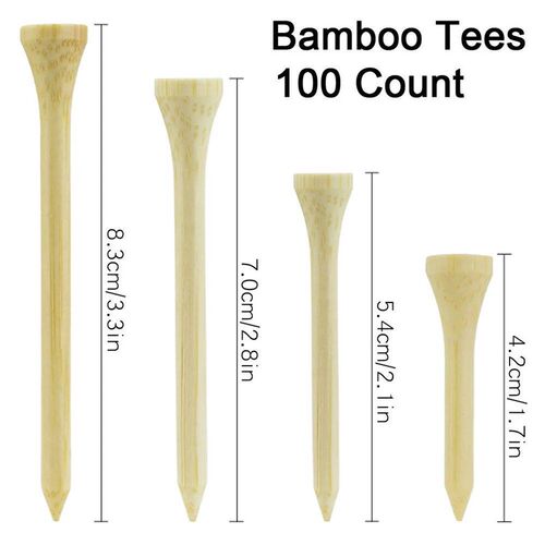 100 Count Golf Tees Bamboo Tee Golf Balls Holder 4 Sizes Ava