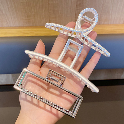 Women Girls Geometric Metal Hair Claw Clip Clamps Hair Crab