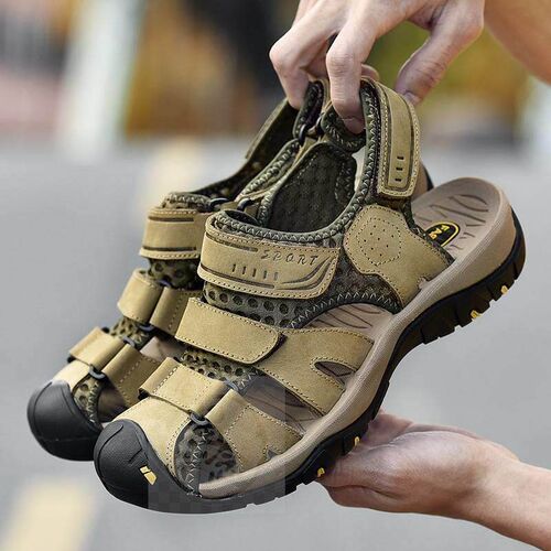 -New mens beach shoes mens toe sands new summer breathable