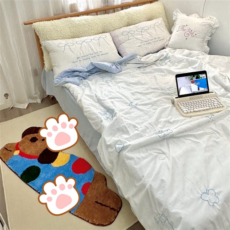 趴趴狗tufting植绒多巴胺地毯客厅卧室床边毯长条儿童房可爱地垫,居家布艺,床边毯,淘宝优惠券,粉丝福利购,淘宝优惠卷