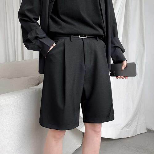 Suit Shorts Mens Five-point Pants Loose Pants Summer Thin B