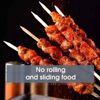 50pc Barbecue Stick Reusable Grill Stainless Steel Skewers