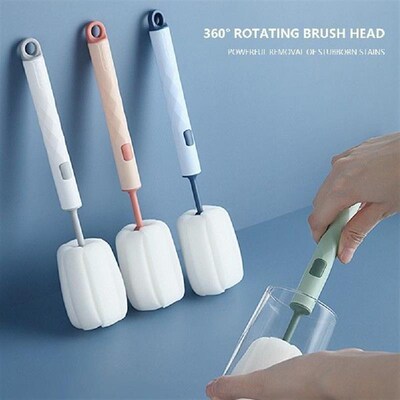 Sponge Cup Brush Portable Glass Water Bottle Cleaner Brush