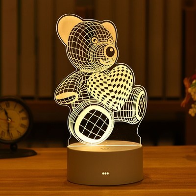 Valentines Day Gift Romantic Love 3D Lamp Acrylic USB LED N