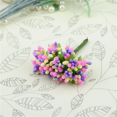 12/36/72/144Pcs Mini Stamen flower Artificial Flowers Craft