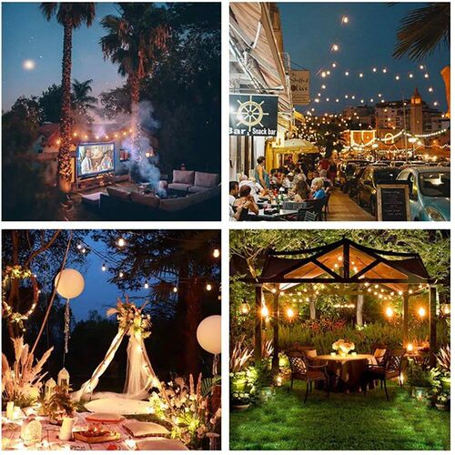 Solar Outdoor String Lights 10M 7M G40 Globe Patio Lights So