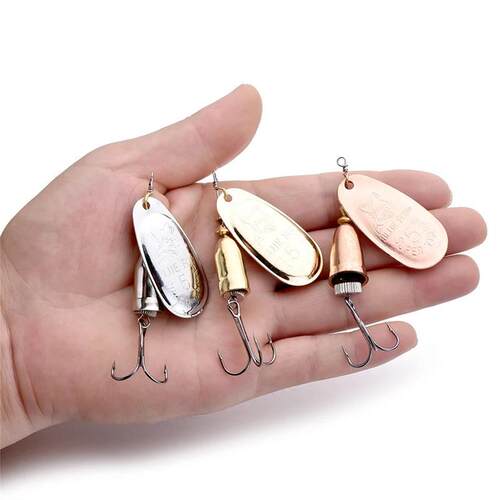 1pcs Rotating Spinner Metal Lure 4g 6g 8g 10g 16g 19g Brass