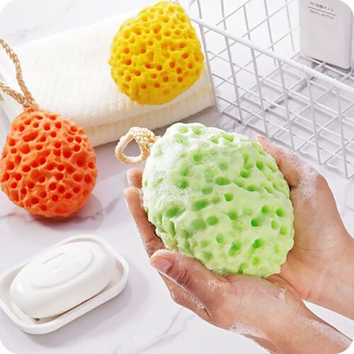 1pc Soft Shower Sponge for Bathing Body Scrubber Massager Ex