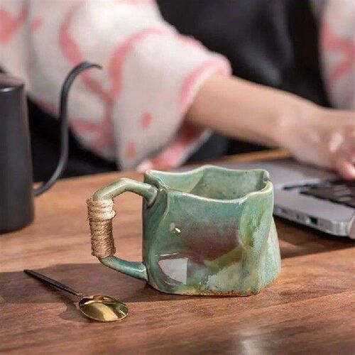 2024 New Arrival Ceramic Coffee Cup Handmade Japanese Retro