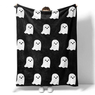 Wrinkle-resistant Ghost Blanket Cartoon Ghost Jacquard