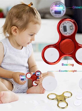 6colors Creative LED Light Luminous Fidget Spinner Changes H