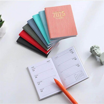 2025 A7 Mini Agenda Book Portable Diary Weekly Planner Noteb