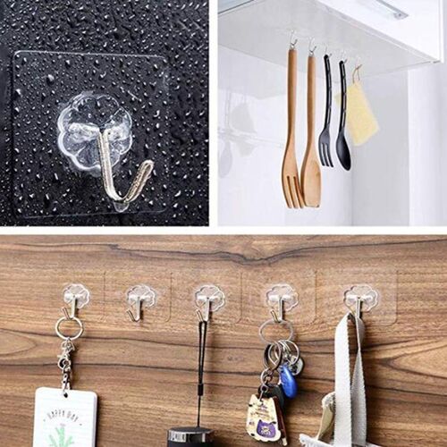 12pcs/ Set Transparent Hook Strong Seamless ers Wall Hook Ki