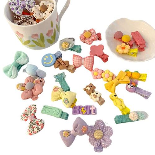 Girls Ba All-in-one Cloth Hair Clip Ba Does Not Hit Cute Su