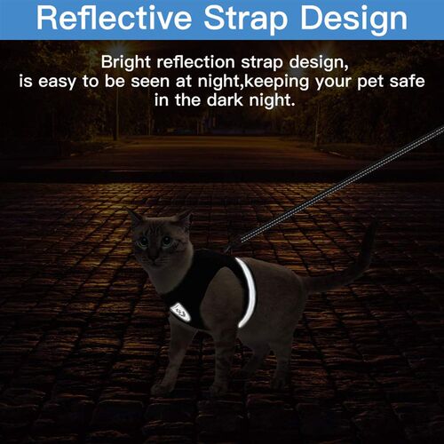 Breathable Cat Harness And Leash Escape Proof Pet Clothes Ki