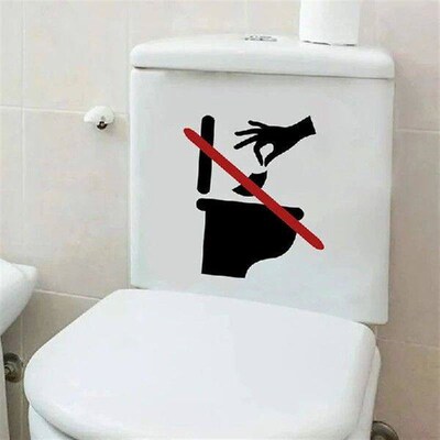 Warning Signs Toilets Are Prohibited From Throwing Garbage