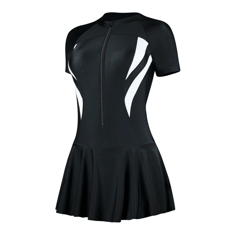 New one-piece swimsuit womens fashion high wst slimming spo